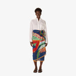 Load image into Gallery viewer, Croco Scarf in Duck Blue
