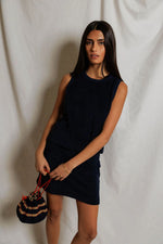 Load image into Gallery viewer, Esther Loop Terry Tank in Navy
