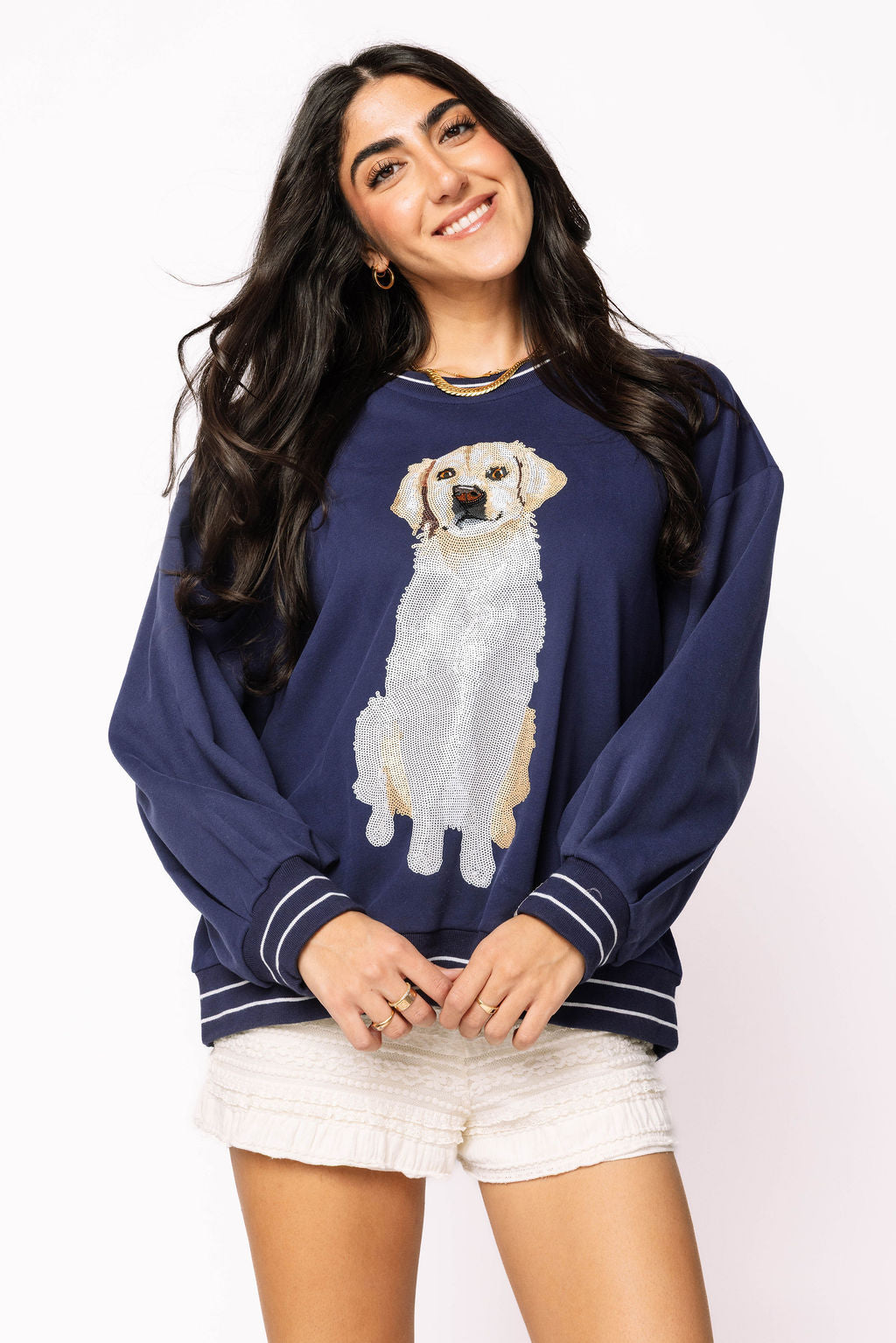 Golden Retriever Sweatshirt in Navy