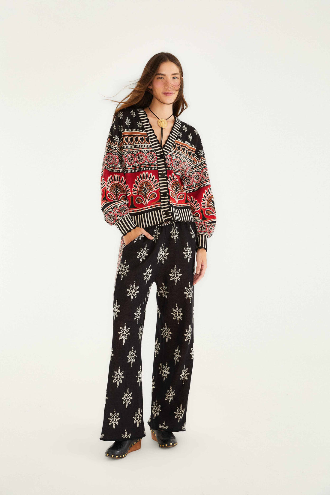 Ainika Love Coconut Groove Knit Cardigan in Multi