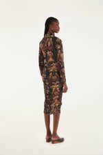 Load image into Gallery viewer, Berry Garden Tulle Midi Dress in Black
