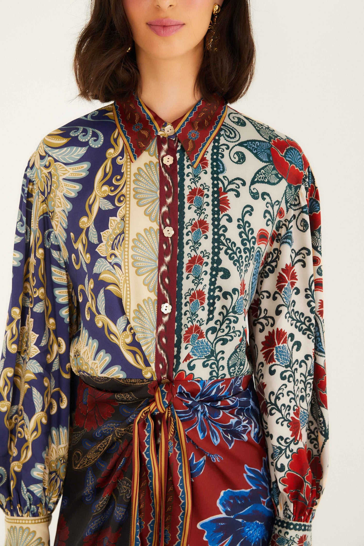 Winter Mix Midi Dress in Navy