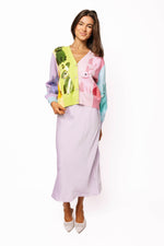 Load image into Gallery viewer, Rainbow Colorblock Easter Bunny Cardigan in Multi Pastel
