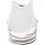 Load image into Gallery viewer, Side Shirred Tank in White
