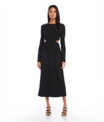 Load image into Gallery viewer, Cutout Midi Dress in Black

