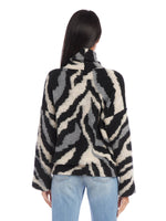 Load image into Gallery viewer, Drape Turtleneck Top in Zebra
