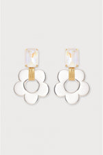 Load image into Gallery viewer, Florem Strass Post Earrings in Crystal
