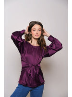 Load image into Gallery viewer, Sura Popover Top in Plum
