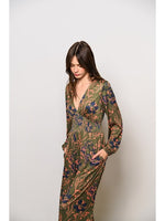 Load image into Gallery viewer, Maza Jumpsuit in Olive Three Tone Floral
