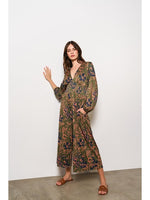 Load image into Gallery viewer, Maza Jumpsuit in Olive Three Tone Floral

