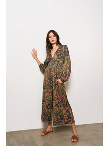 Maza Jumpsuit in Olive Three Tone Floral