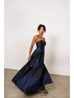 Load image into Gallery viewer, Rena Strapless Dress in Navy/Black
