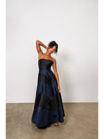 Load image into Gallery viewer, Rena Strapless Dress in Navy/Black
