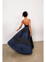 Load image into Gallery viewer, Rena Strapless Dress in Navy/Black
