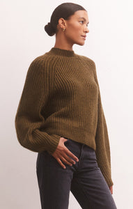 Desmond Pullover Sweater in Dark Olive