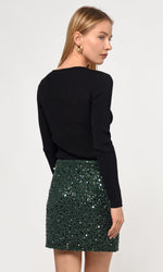 Load image into Gallery viewer, Glacie Long Sleeve Rib Knit Top in Black
