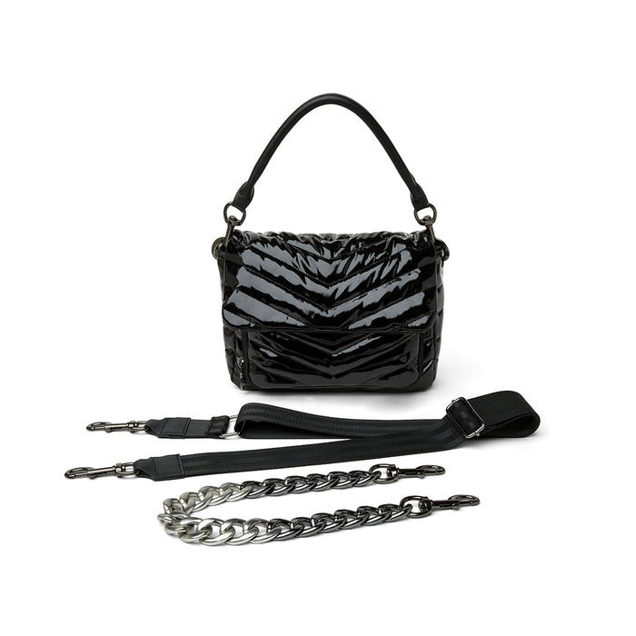 The Muse Bag in Black Patent