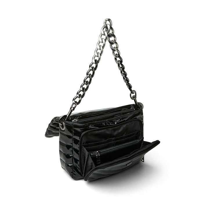 The Muse Bag in Black Patent