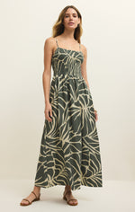 Load image into Gallery viewer, Bayside Tova Palm Maxi Dress in Tea Leaf
