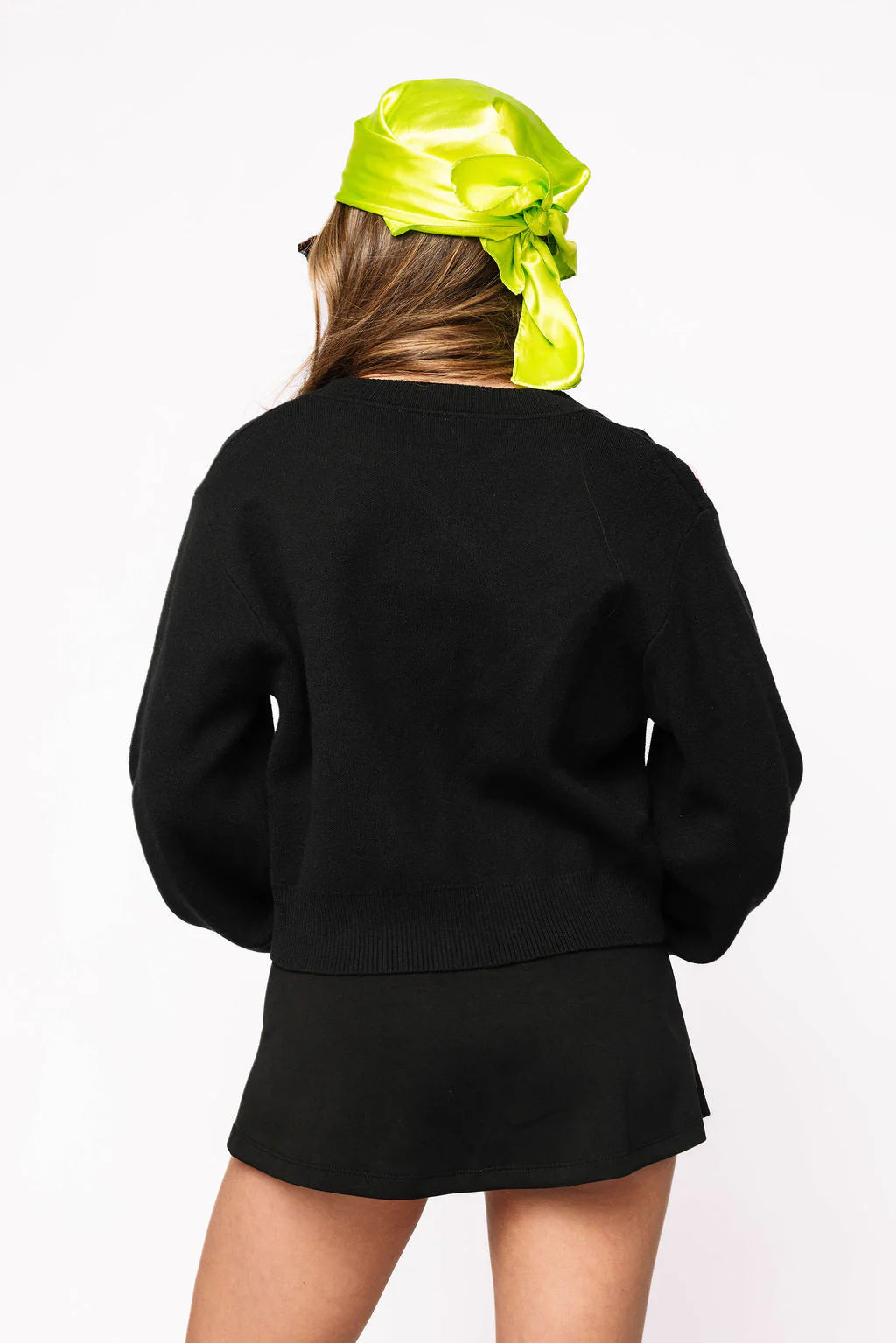 Dancing Rainbow Skeleton Cardigan in Black