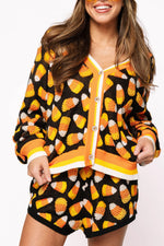 Load image into Gallery viewer, Pearl Candy Corn Cardigan in Black
