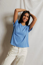 Load image into Gallery viewer, Harley Boxy Crew Tee in Pacific Blue
