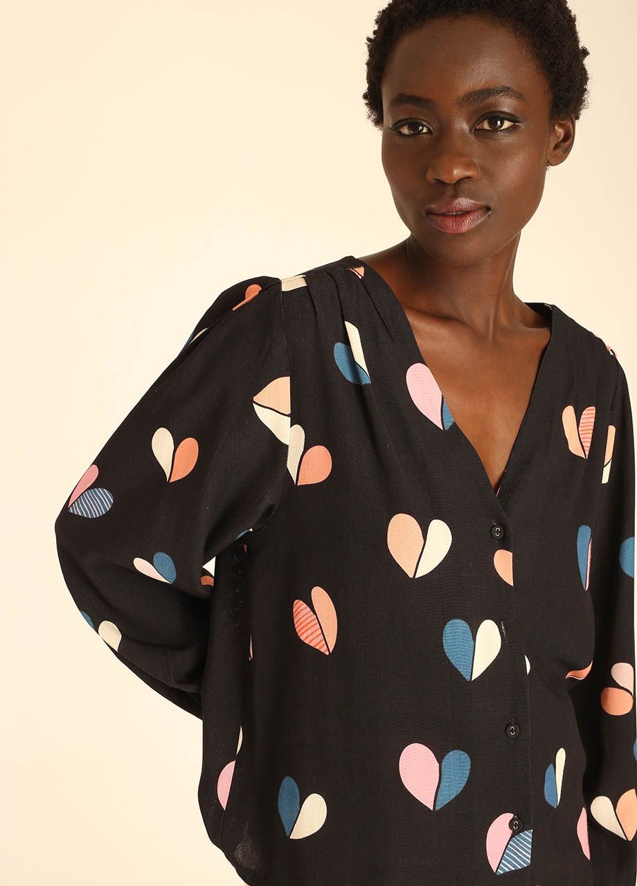 Hearts Blouse in Print
