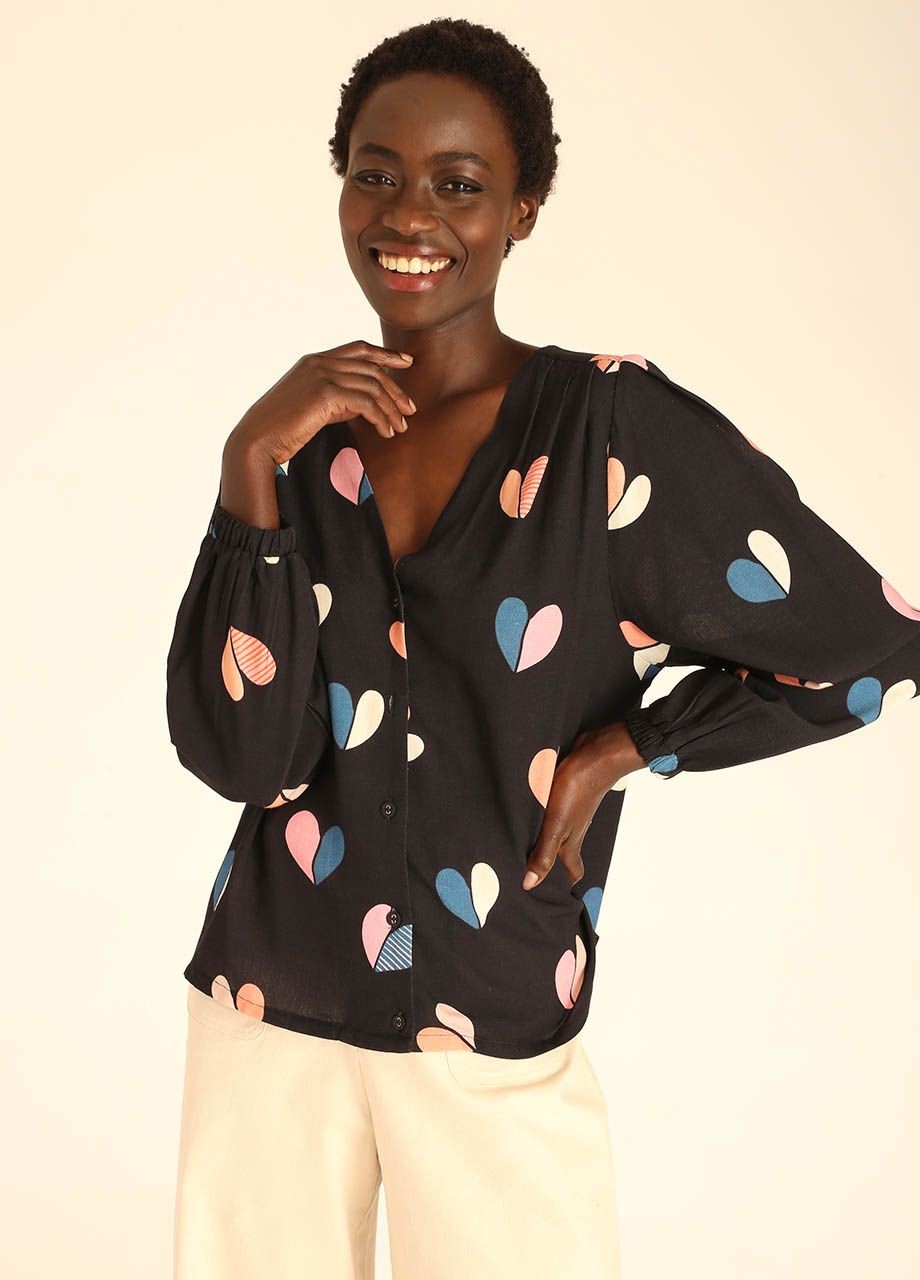 Hearts Blouse in Print