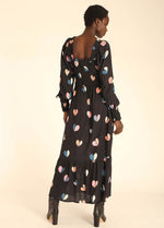Load image into Gallery viewer, Heart Maxi Dress in Black Multi
