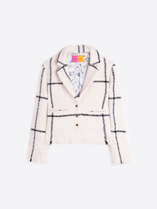Elvira Jacket in White & Black Check