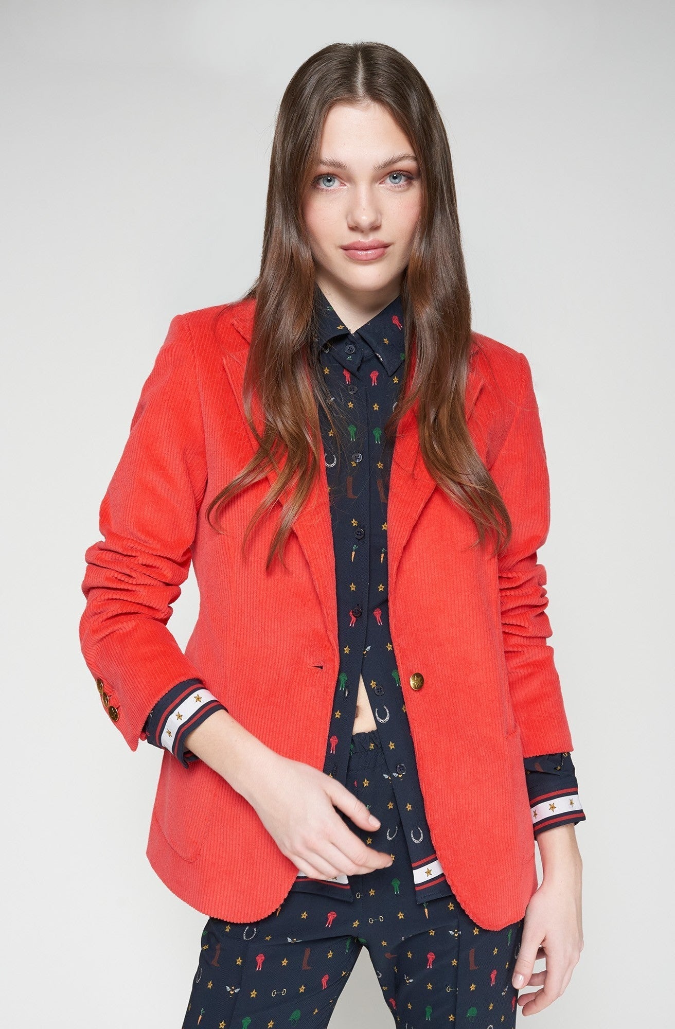 Gadea Corduroy Blazer in Pana Red
