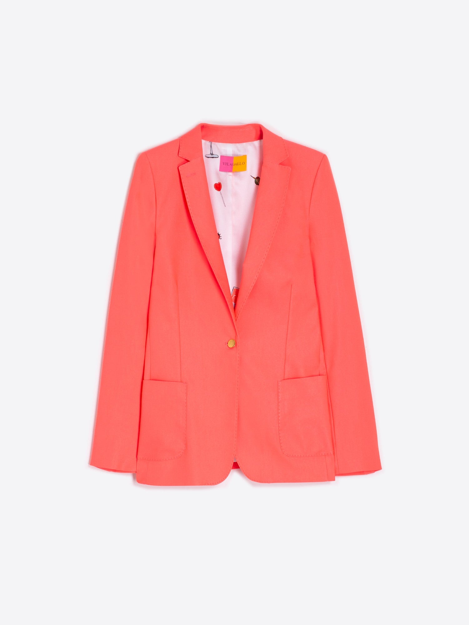 Harlow Blazer in Naranja Fluor
