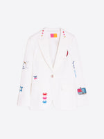 Load image into Gallery viewer, Heather Blazer in Punto Roma Blanco

