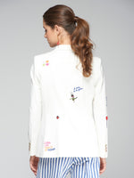 Load image into Gallery viewer, Heather Blazer in Punto Roma Blanco
