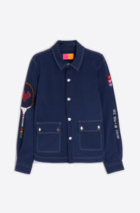 Olivia Jacket in Embroidered Punto Roma