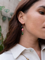 Load image into Gallery viewer, Elephant &amp; Jade Pendant Earrings
