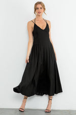 Load image into Gallery viewer, Strappy Maxi Dress in Black
