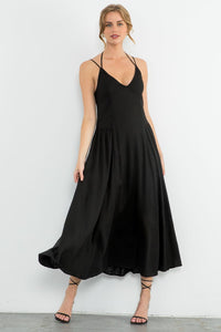 Strappy Maxi Dress in Black