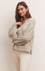 Load image into Gallery viewer, Kensington Speckled Sweater in Heather Grey
