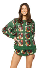 Load image into Gallery viewer, Turkey Sweatshirt in Dark Green Multi
