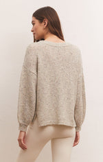 Load image into Gallery viewer, Kensington Speckled Sweater in Heather Grey
