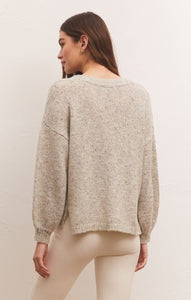 Kensington Speckled Sweater in Heather Grey