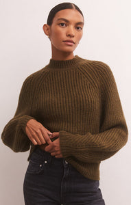 Desmond Pullover Sweater in Dark Olive