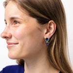 Load image into Gallery viewer, Kimberly Enamel Earrings in Bue
