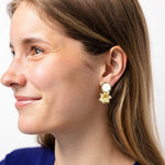 Load image into Gallery viewer, Kimberly Enamel Earrings in White
