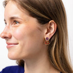 Load image into Gallery viewer, Kimberly Enamel Earrings in Purple
