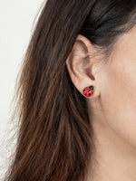 Load image into Gallery viewer, Mini Ladybug Earrings
