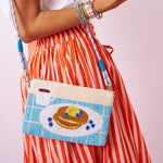 Load image into Gallery viewer, Leila Breakfast Seed Bead Clutch With Strap
