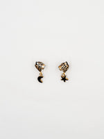 Load image into Gallery viewer, Leopard Star and Moon Stud Earrings

