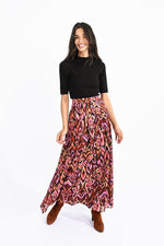 Load image into Gallery viewer, Aztec Print Maxi Skirt in Camel Gaia
